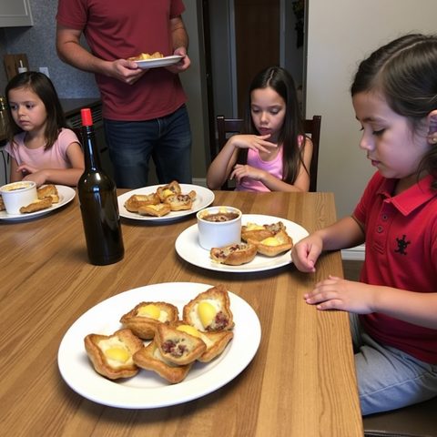 Flux.1-Dev image for the Chilean family lunch prompt; human prompt-alignment rating 0.50.